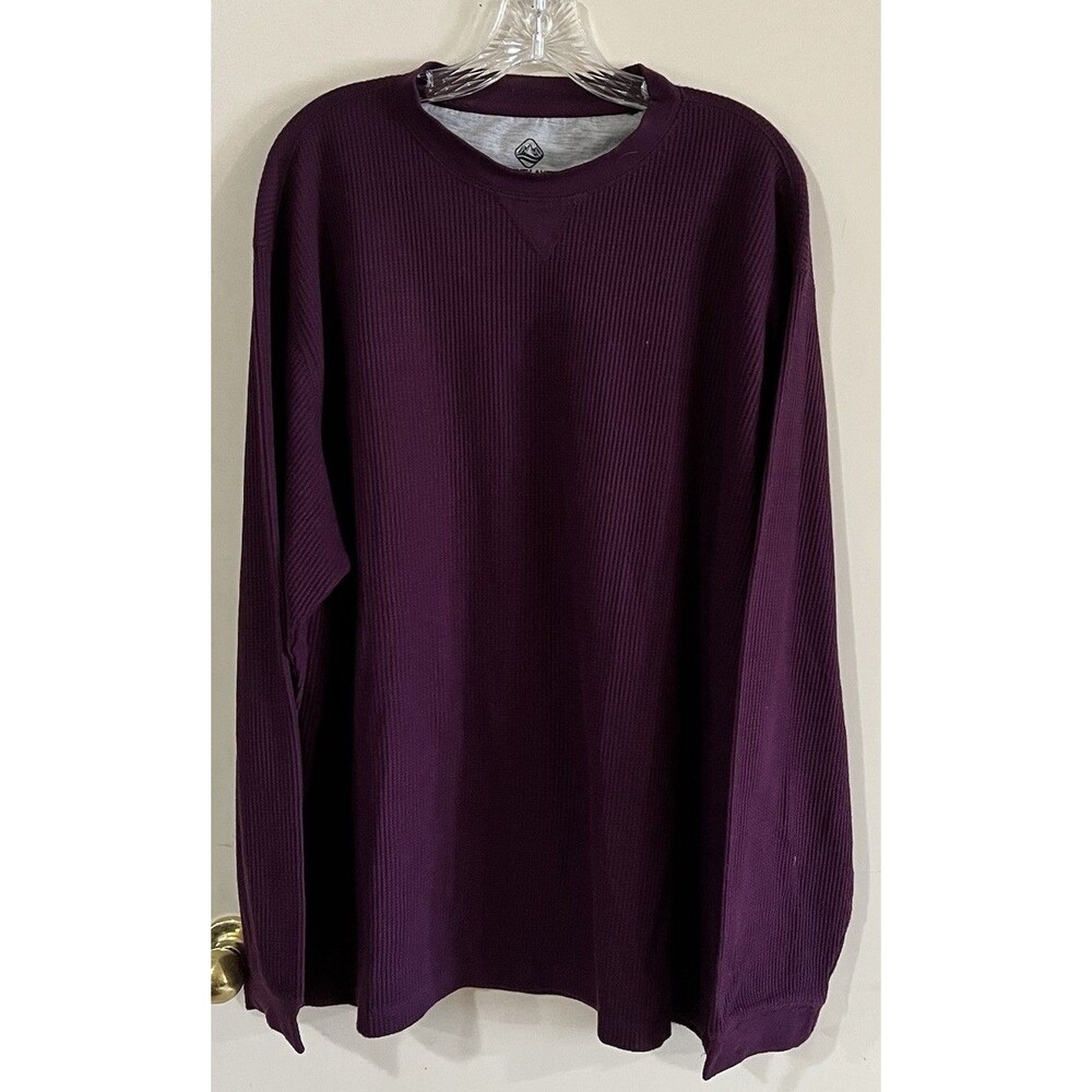 Alpine Lakes Long Sleeve Shirt Men's 3X Purple Crew Neck